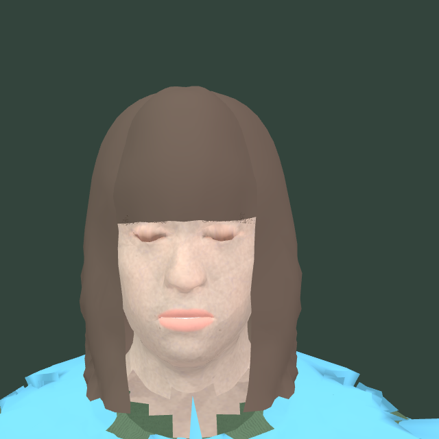 The same actor, both eyelids fully closed.