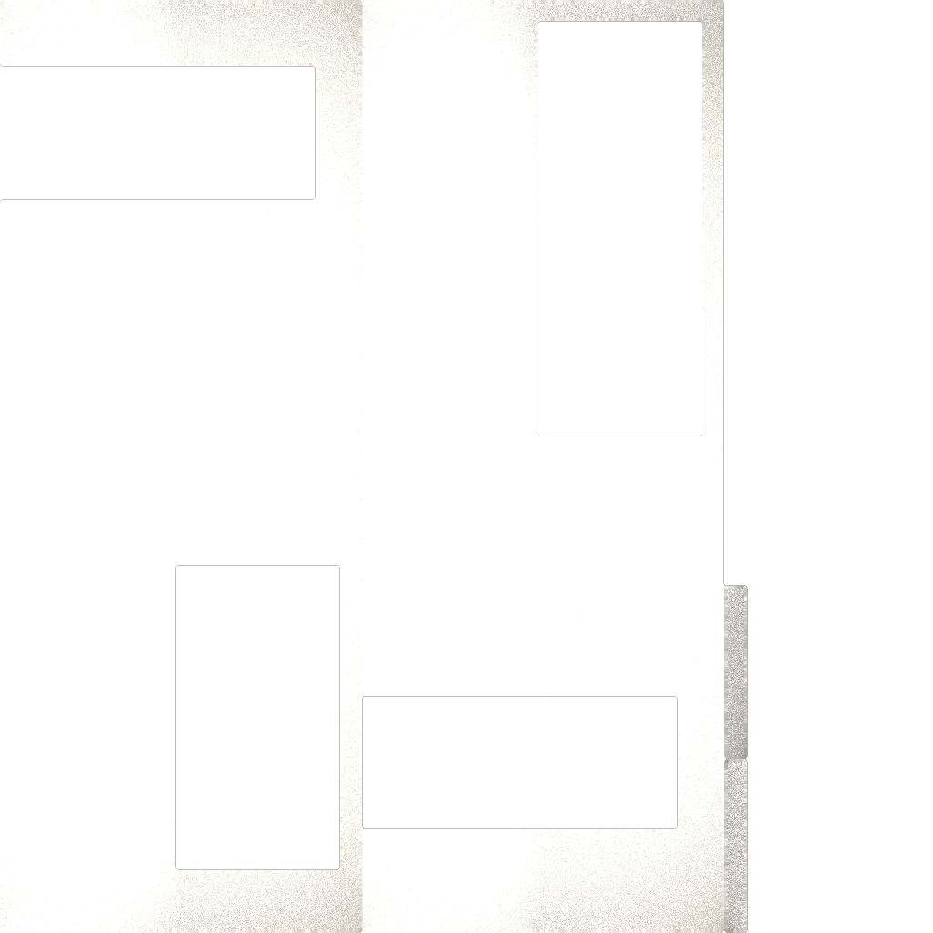 Shipped primary-care wall atlas at native 1024: lit strips are blown out to white, with black unused islands.